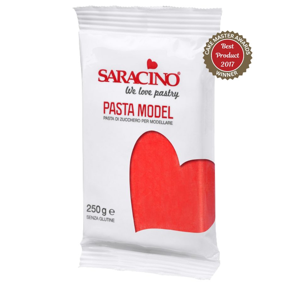 Röd modelleringspasta - 250 g, Saracino