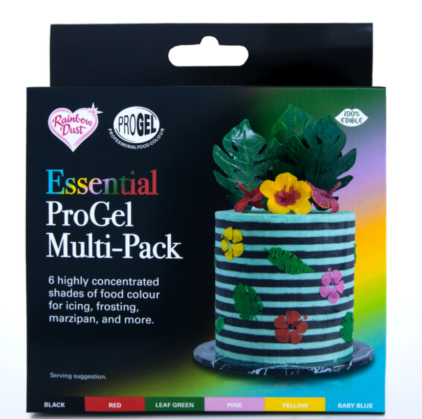 Multipack med 6 pastafärger, Essential - Rainbow Dust ProGel