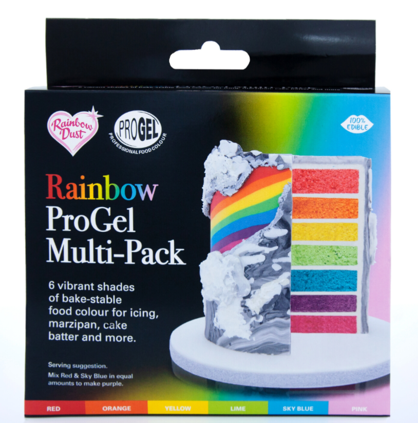 Multipack med 6 pastafärger, Rainbow - Rainbow Dust ProGel