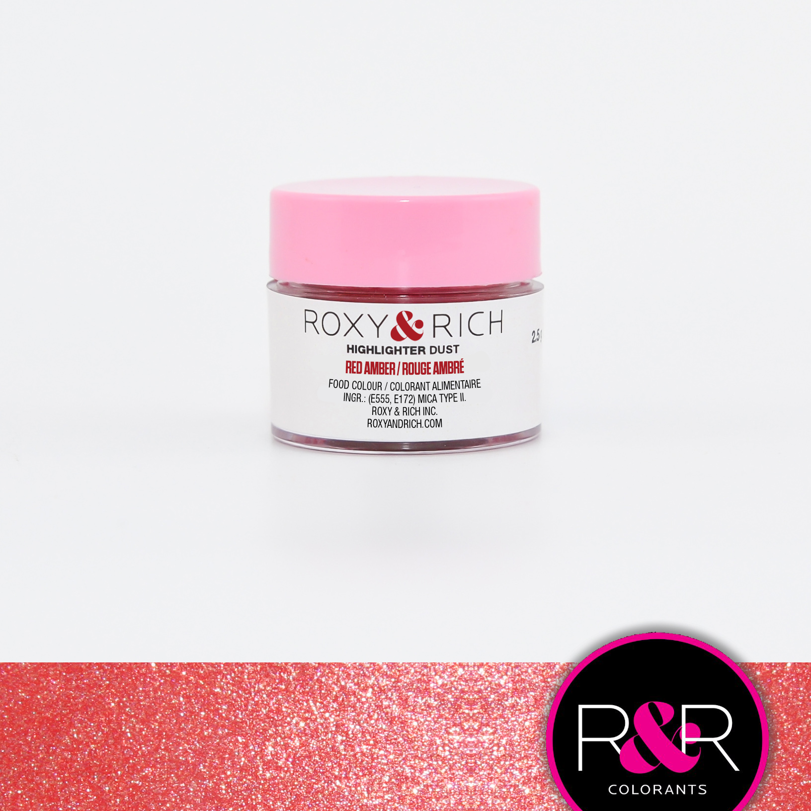 Red Amber 2.5g - Highlighter Dust, Roxy & Rich utan E171