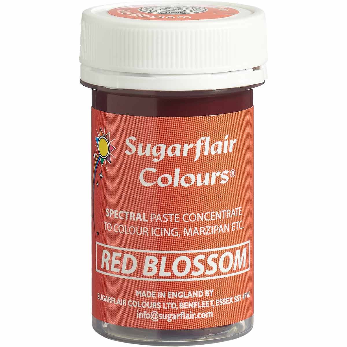 Sugarflair pastafärg, röd blomma - 25 g