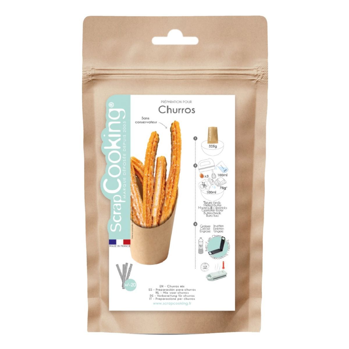 Churros Baking Mix, 325g - Scrapcooking