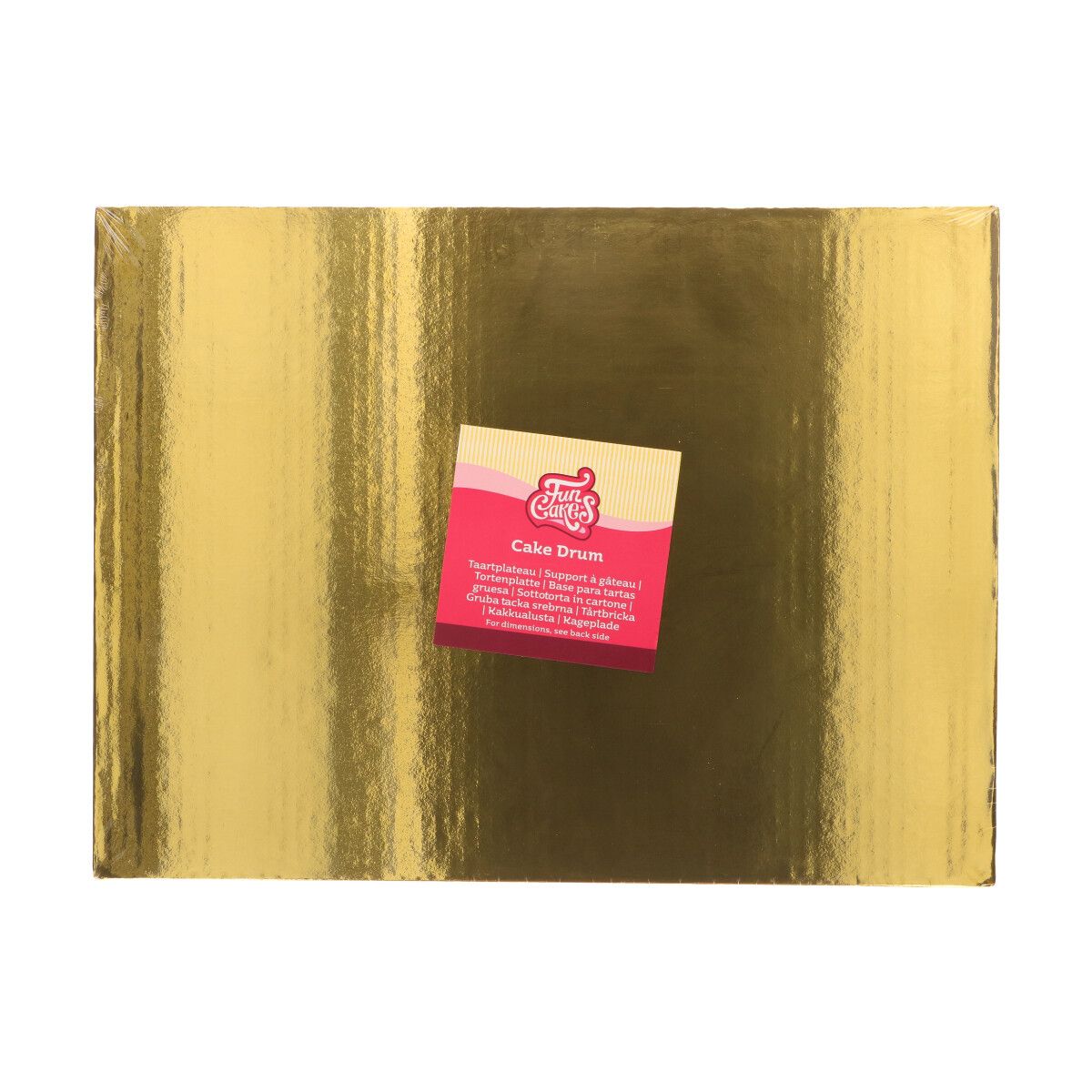 Tårtfat Oblong Guld, 30x40cm - FunCakes