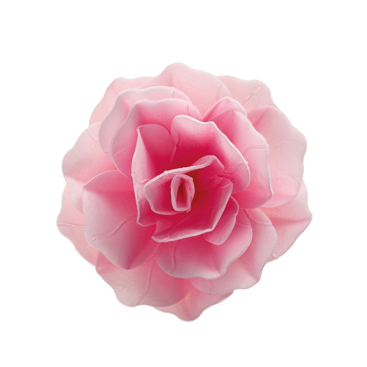 Kæmpe Pink Blomst 12,5cm, Wafer Paper - Dekora