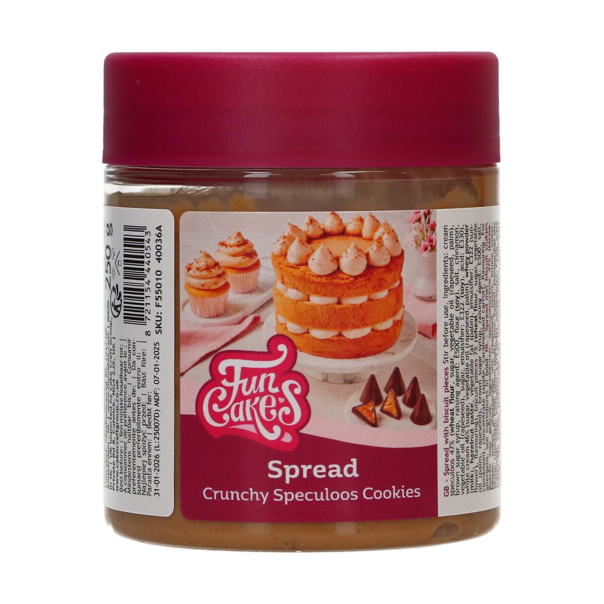 Crunchy Speculoos Cookies - Spread - 250g, FunCakes