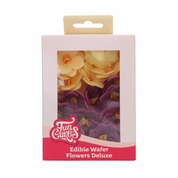 Spiselig Vaffelblomst – Hortensia Lilla/Gul 18 stk, FunCakes