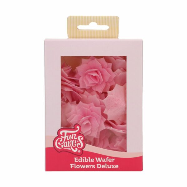 Spiselig Vaffelblomst – Rose Rosalia Pink 15 stk, FunCakes