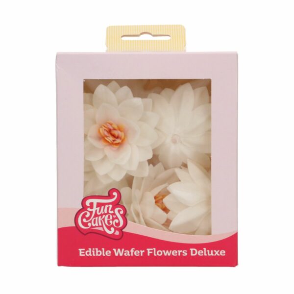 Spiselig Vaffelblomst – Lotus Hvid 10 stk, FunCakes