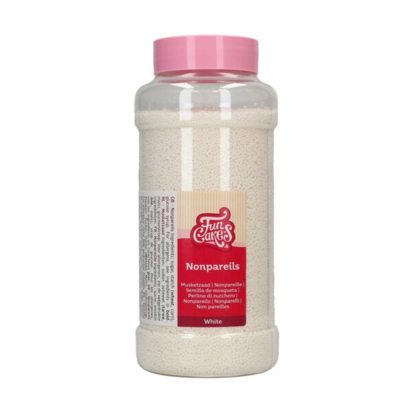 Hvid Sukkerkrymmel - NonPareils 800g, FunCakes