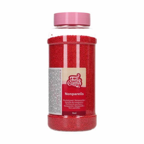 Rød Sukkerkrymmel - NonPareils 800g, FunCakes