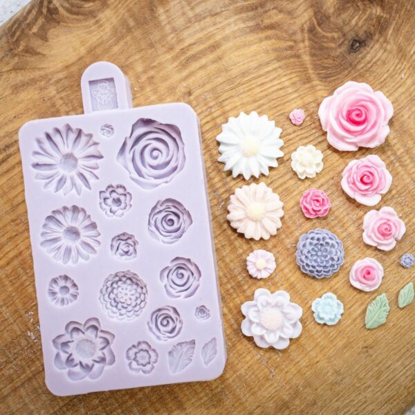 Silikoneform, Miniature Flowers- Karen Davies