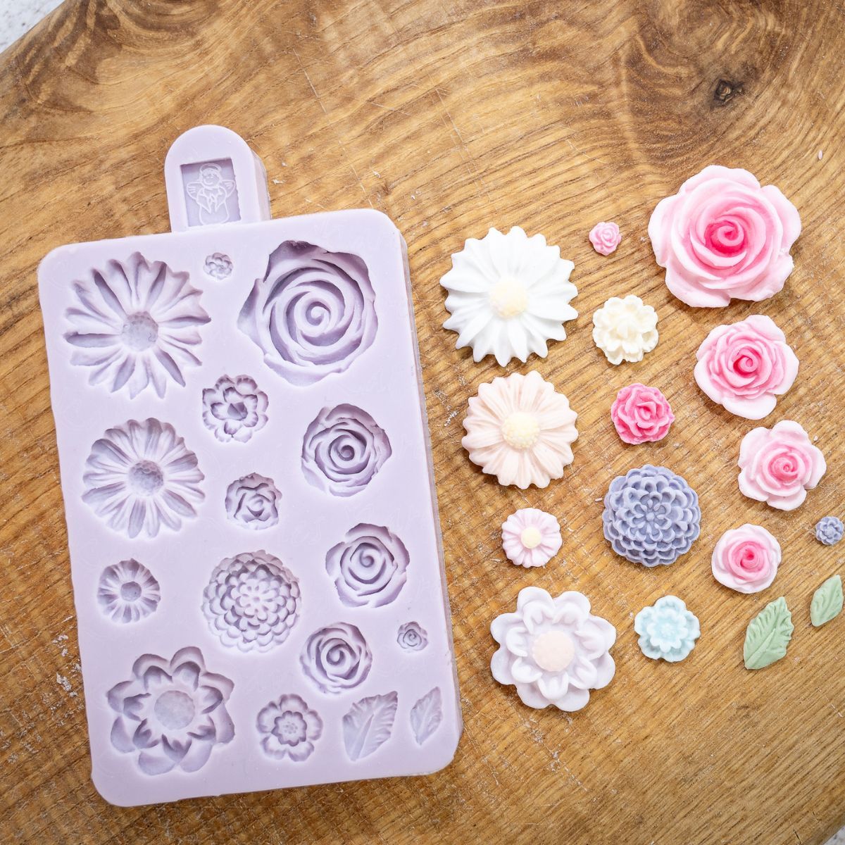 Silikonform, Miniatyrblommor - Karen Davies