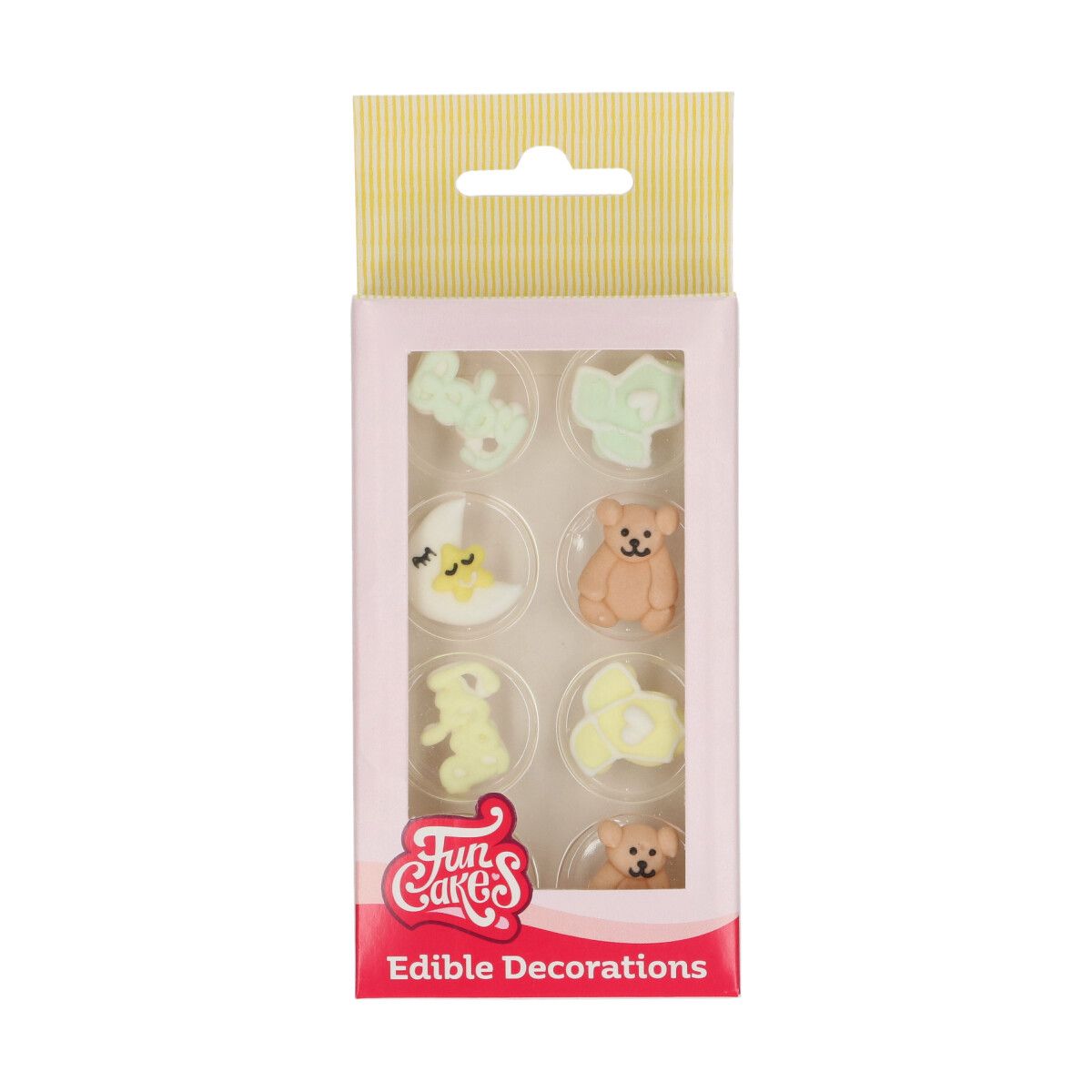 Sockerdekorationer Happy Baby set/8, FunCakes