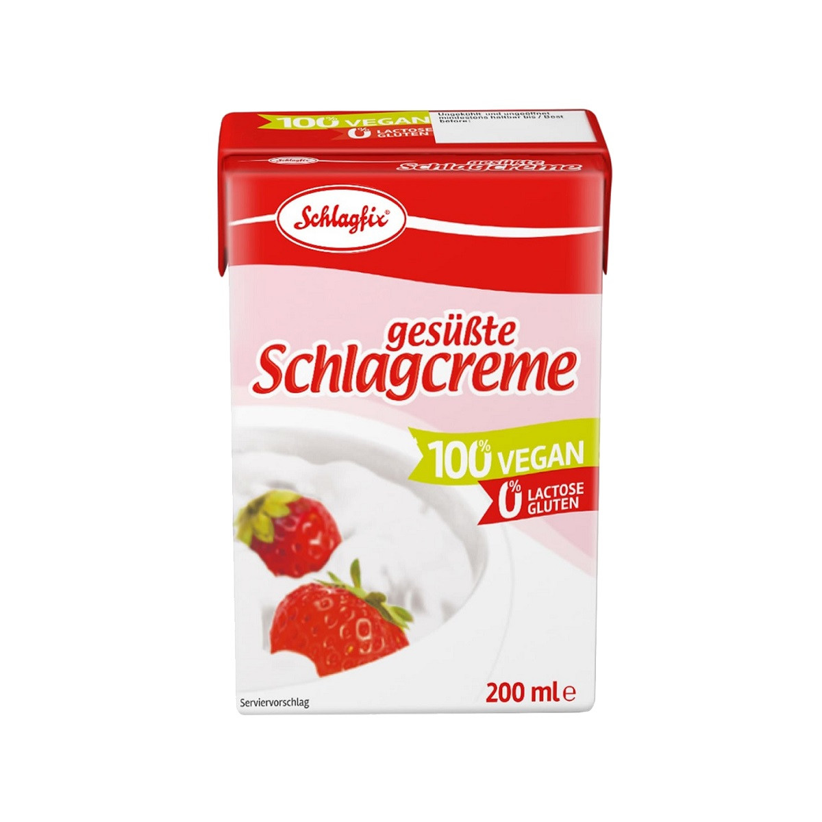 Sötad vegansk vispgrädde - Schlagfix sötad, 200 ml