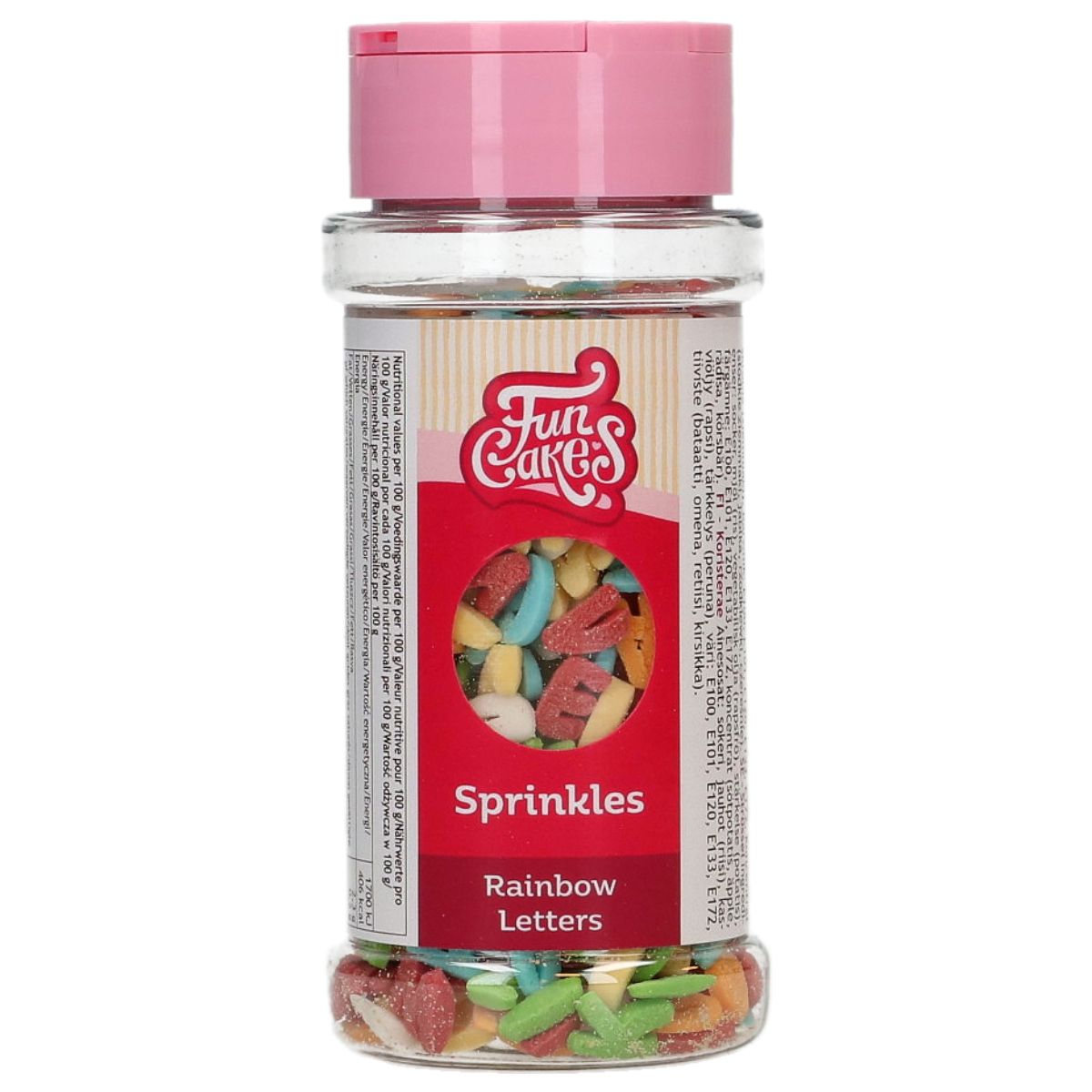 Sprinkles Mix - Regnbågsbokstäver 50g, FunCakes