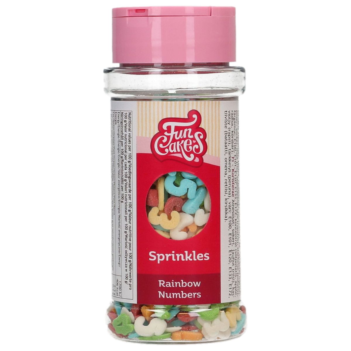 Sprinkles Mix - Regnbågssiffror 50g, FunCakes