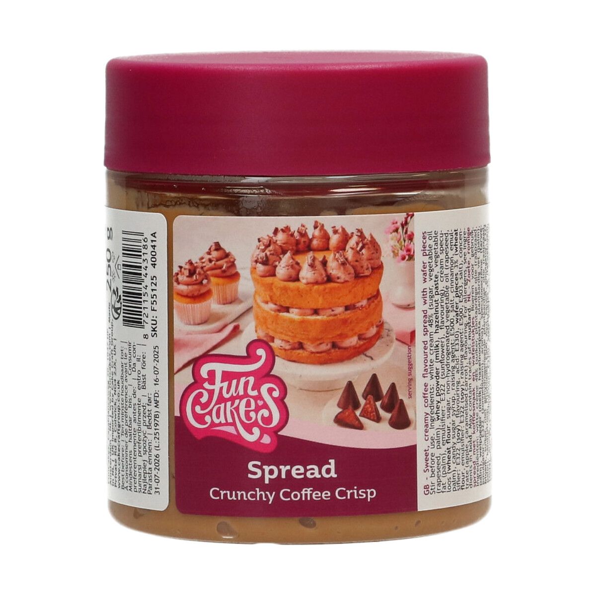 Crunchy Coffee Crisp - Spread 250g, FunCakes