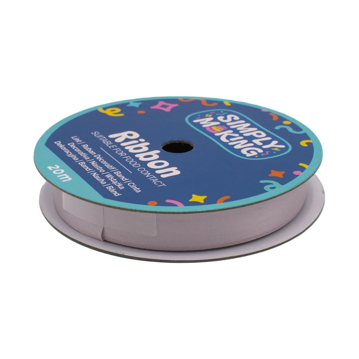 Tårtband - Silver 12 mm x 20 m, Simply Making