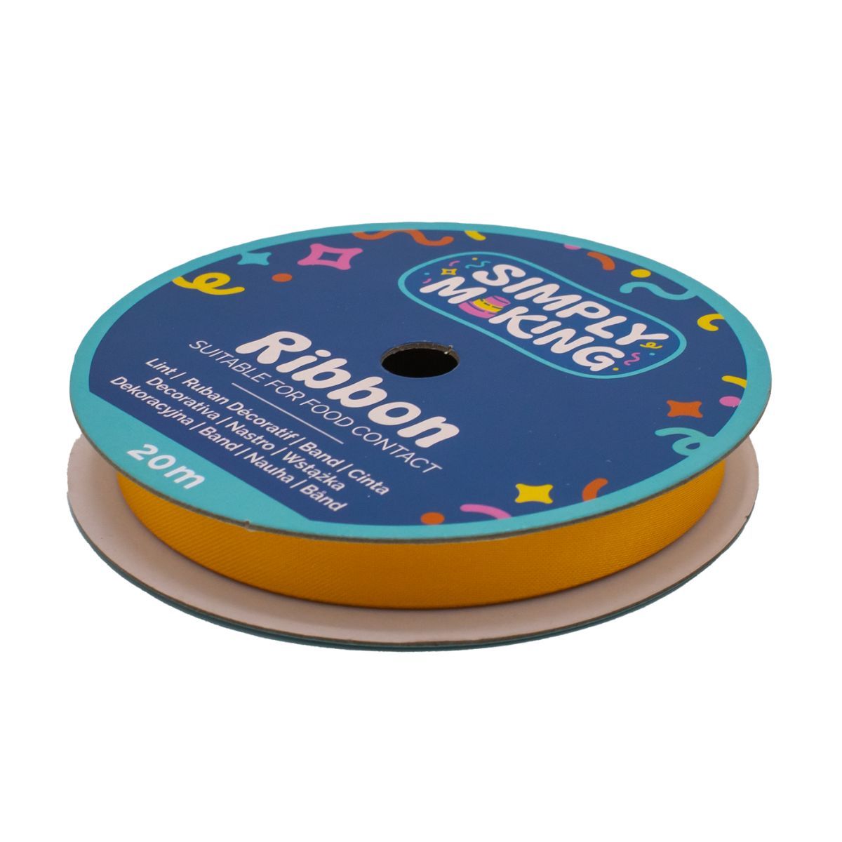 Tårtband - Guld 12 mm x 20 m, Simply Making