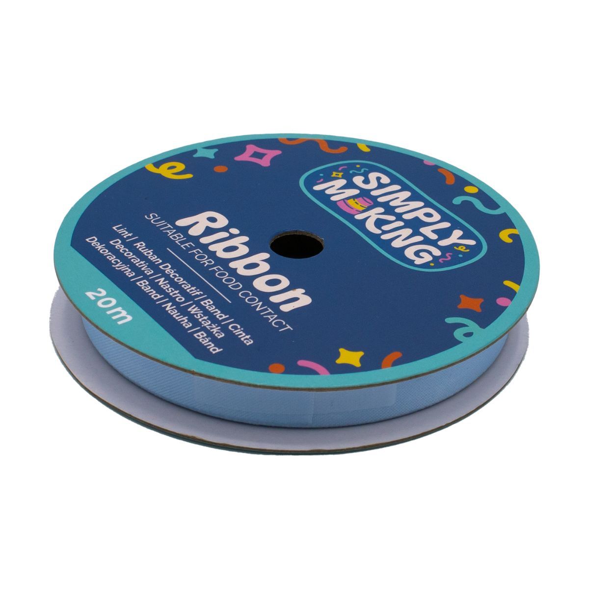 Cake Ribbon - Baby Blue 12 mm x 20 m, Simply Making