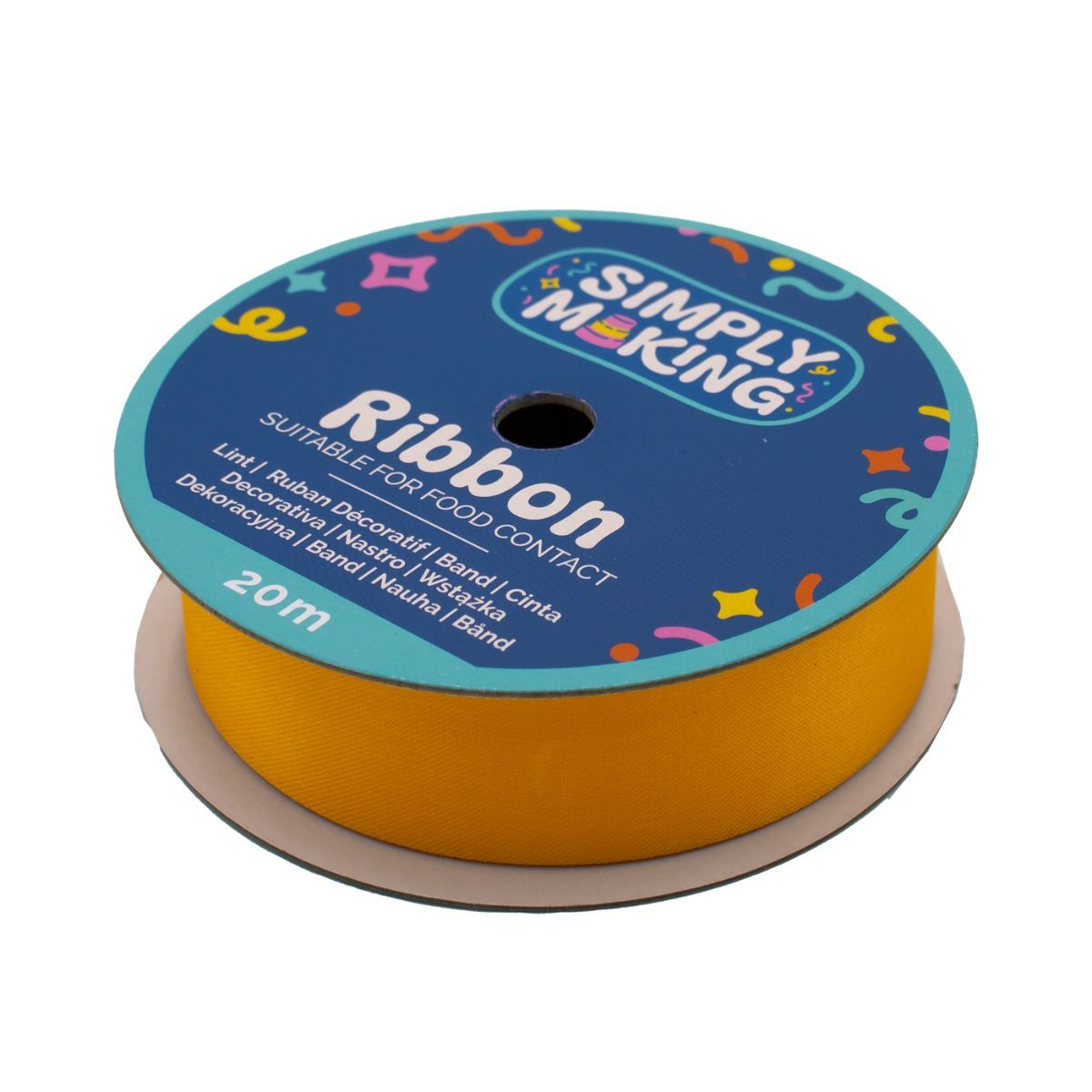 Tårtband - Guld 24 mm x 20 m, Simply Making