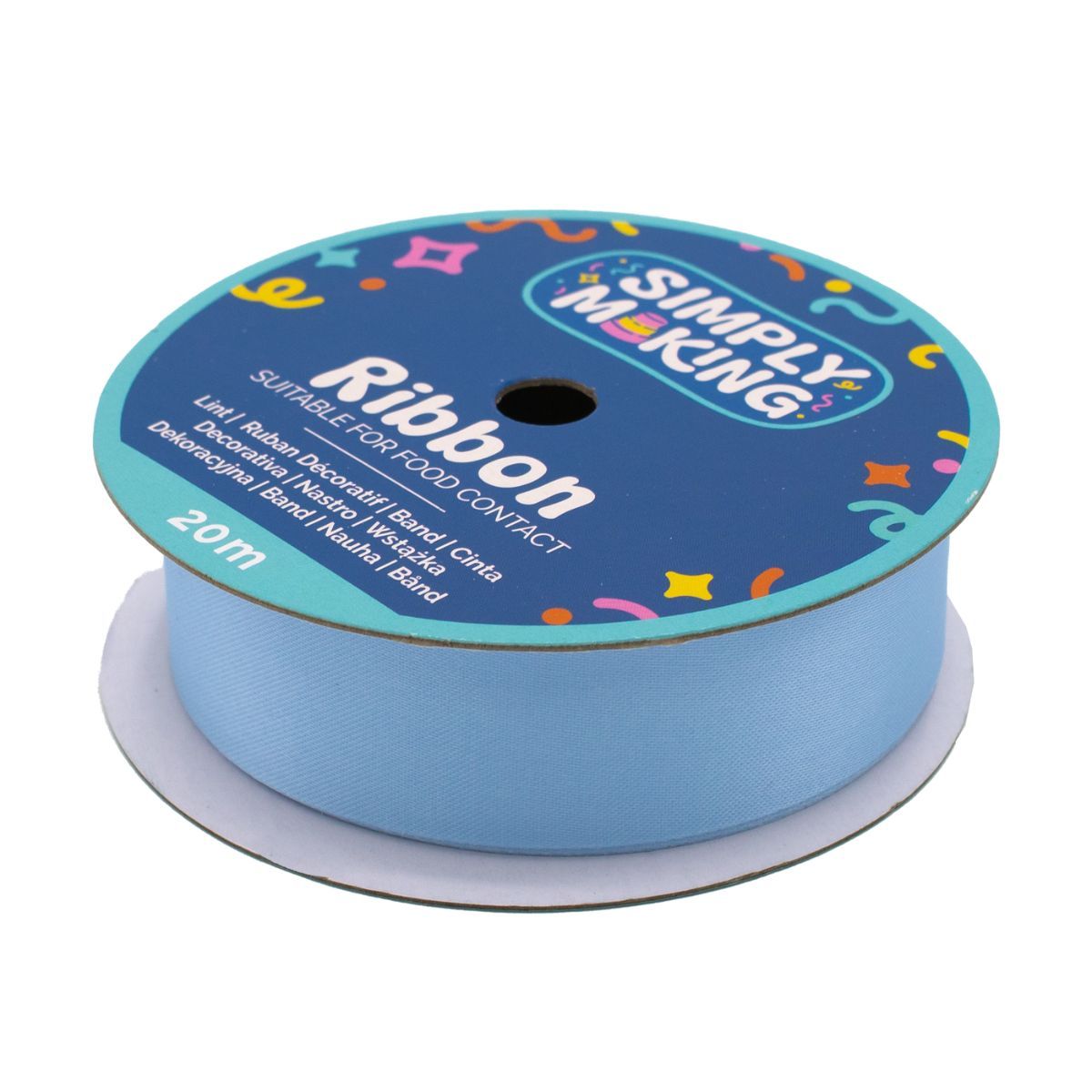 Tårtband - Baby Blue 24 mm x 20 m, Simply Making