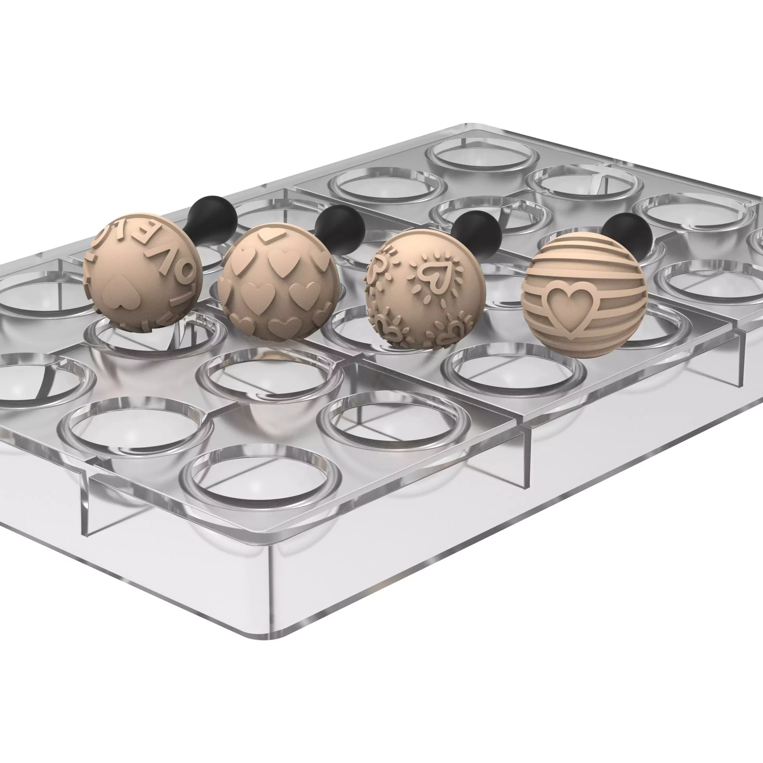 Choco Stamp Hjärtmotiv + Chokladform - Komplett Set, Silikomart