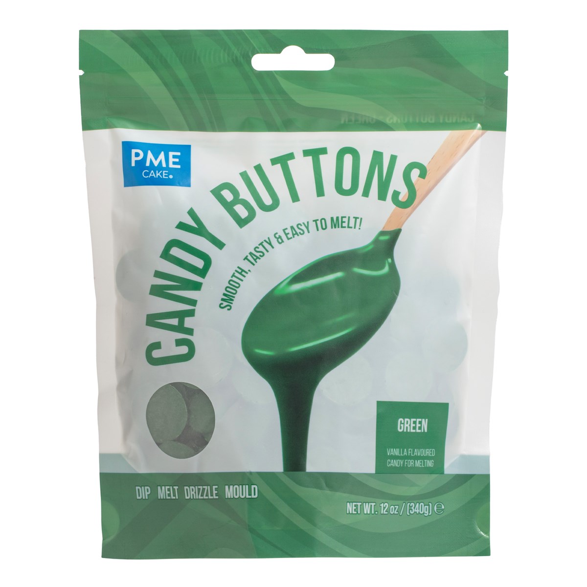 Candy Buttons - Grön 340g, PME