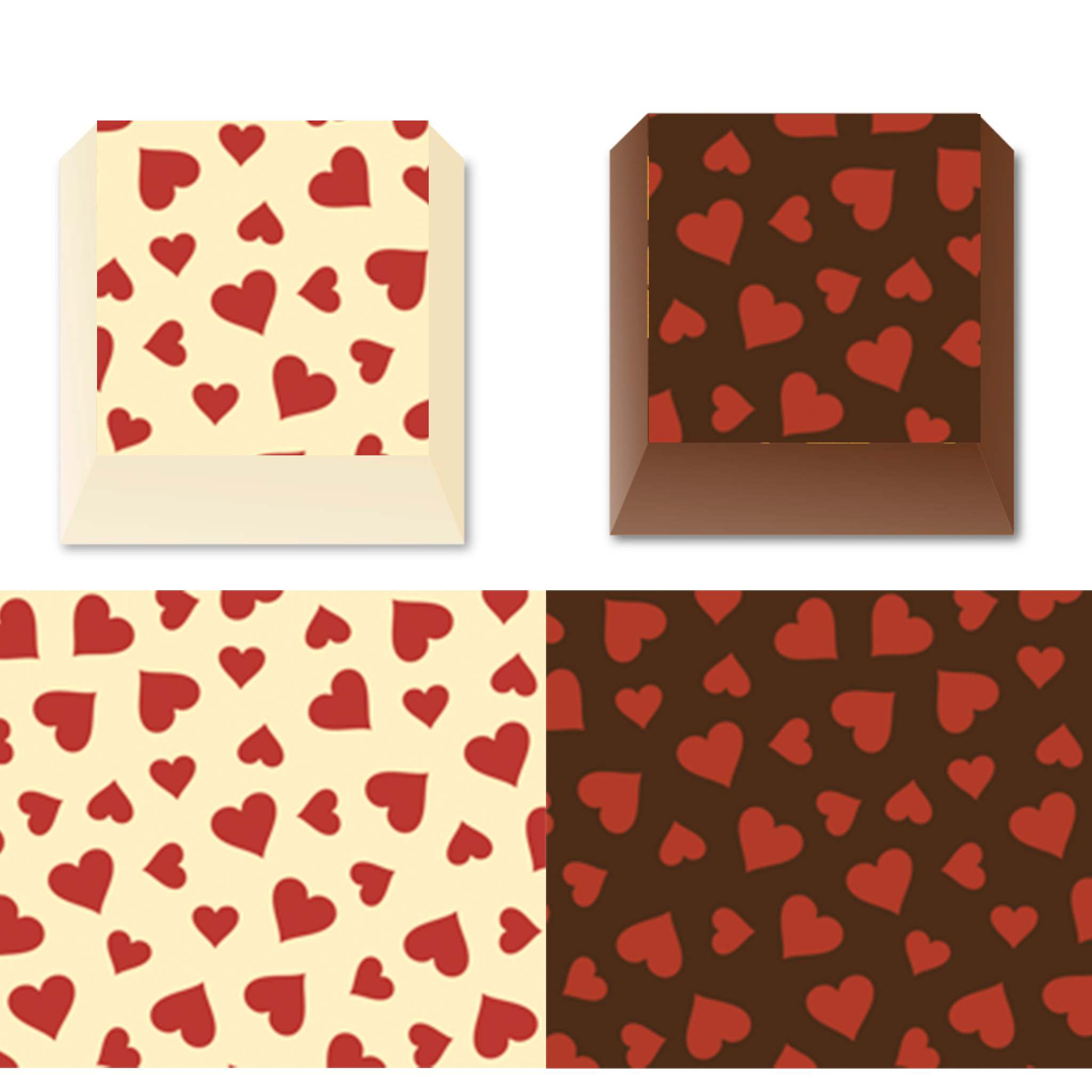 Flying Hearts – Chokladöverföringsark, 2 ark