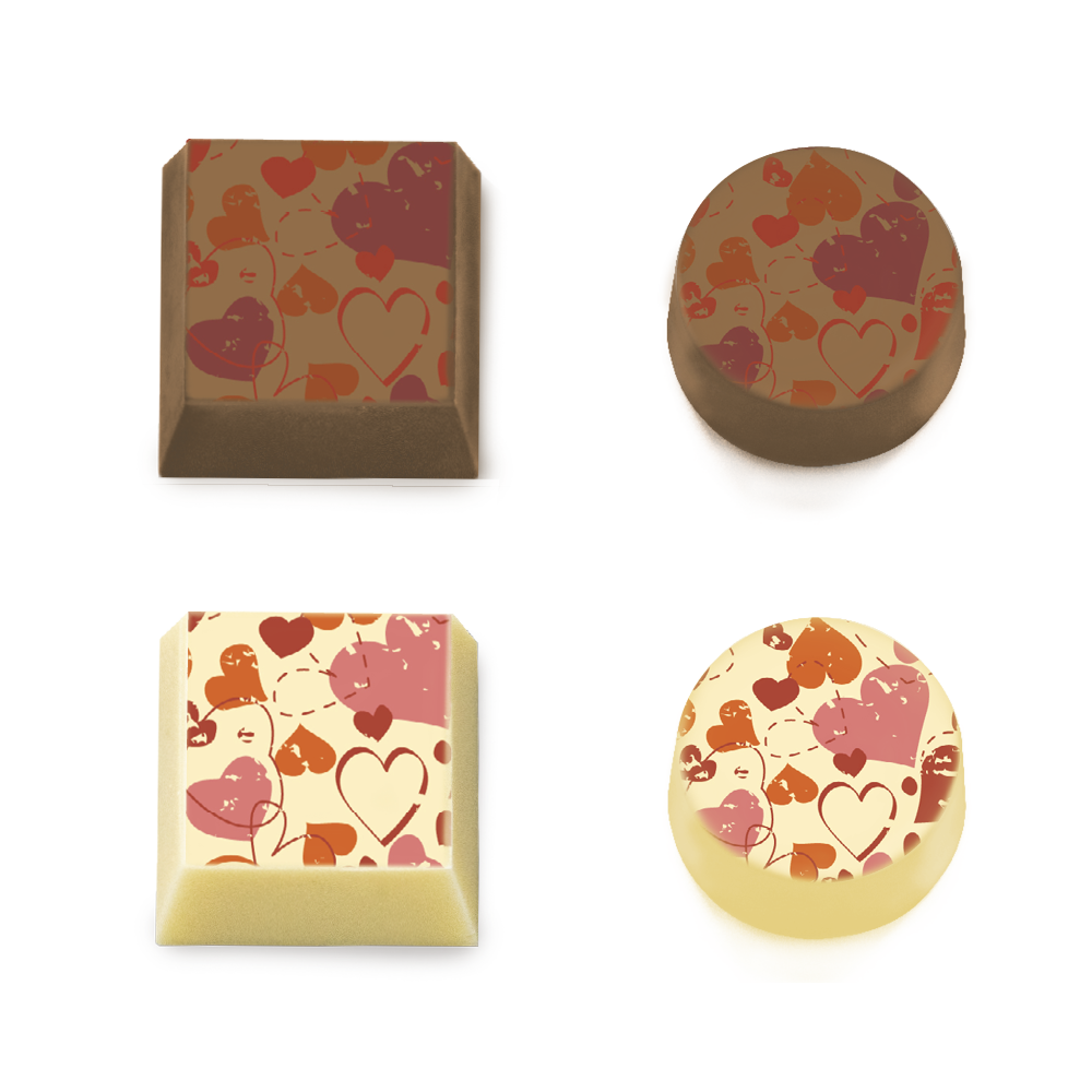 Love Letters - Choklad Transfer Sheet, 2 Ark