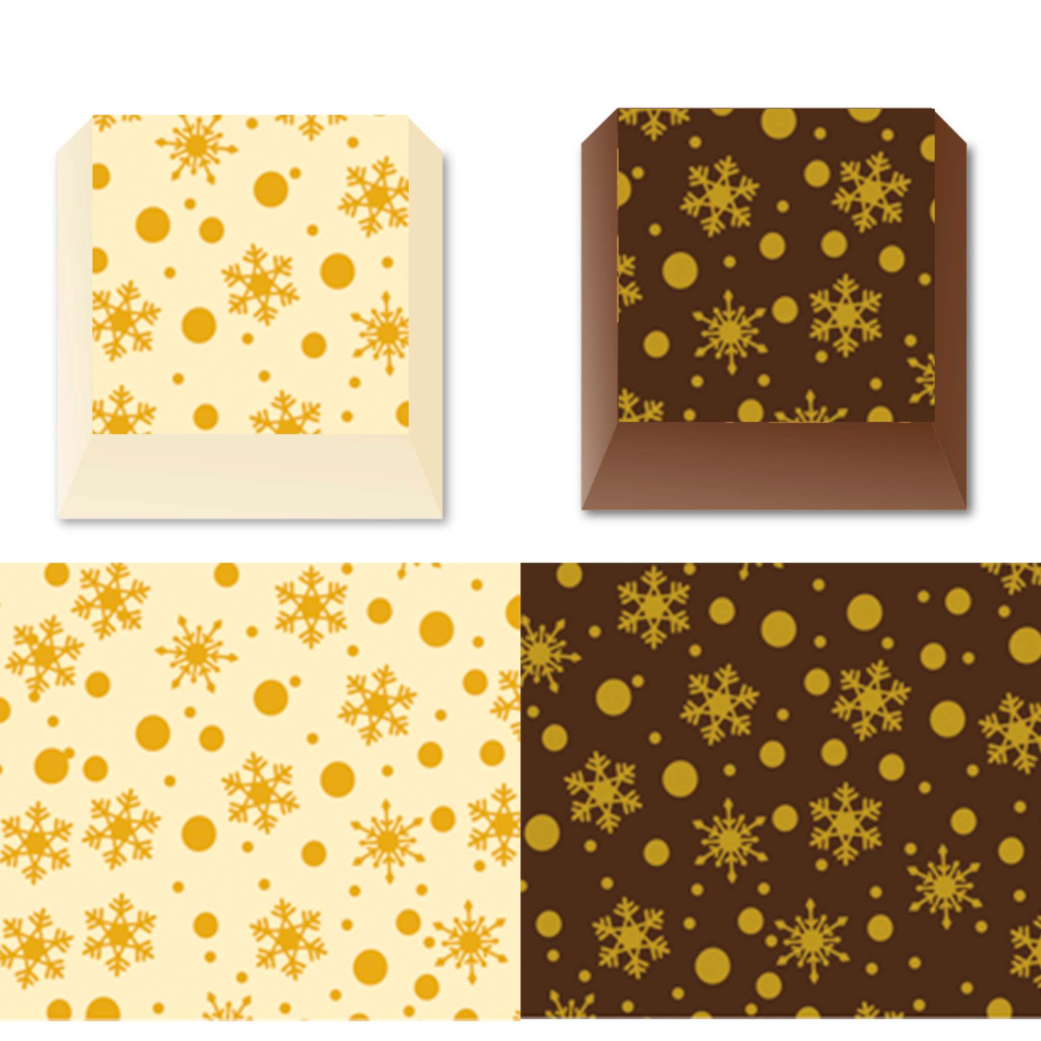 Snowfall - Choklad Transfer Sheet, 2 Ark