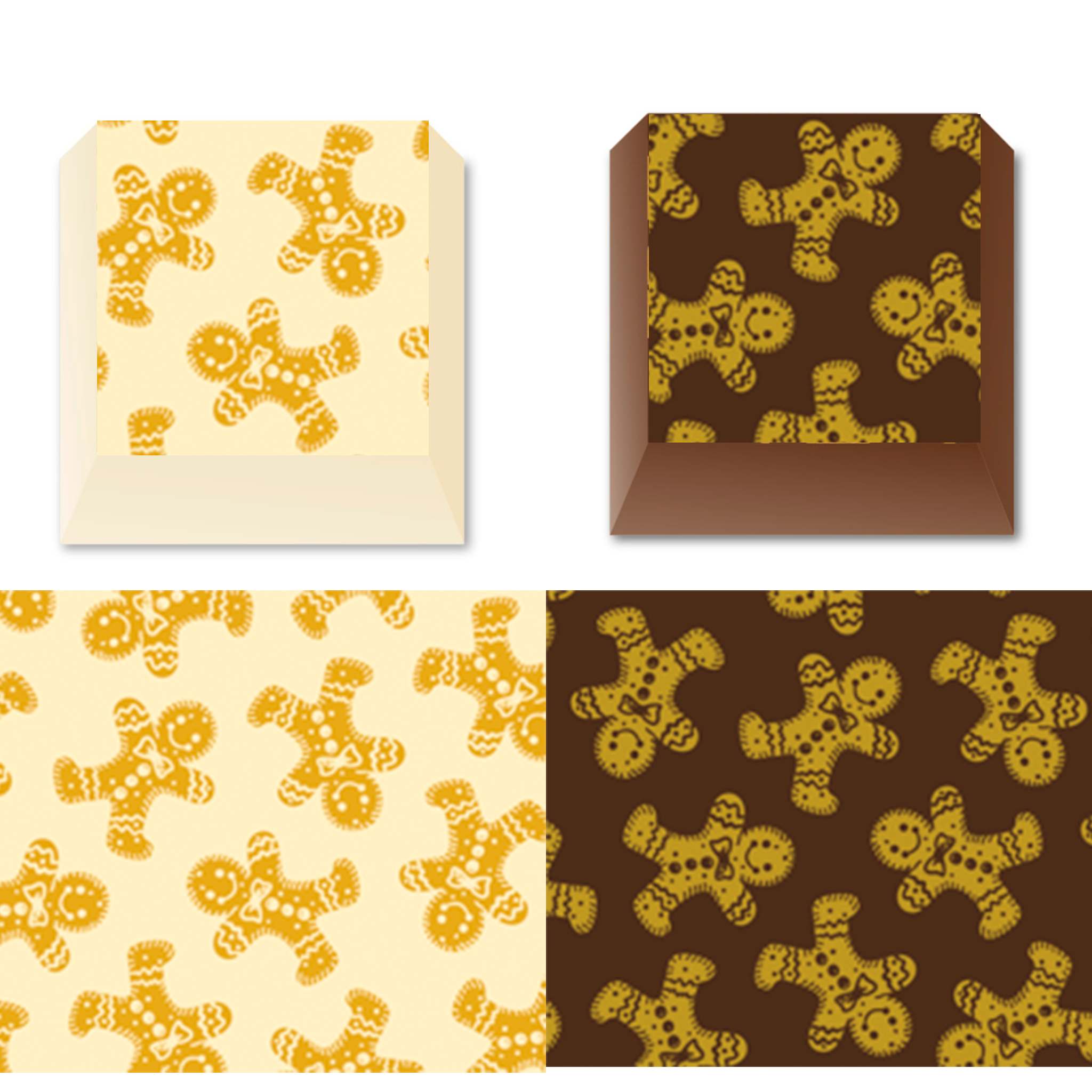 Gingerman - Choklad Transfer Sheet, 2 Ark