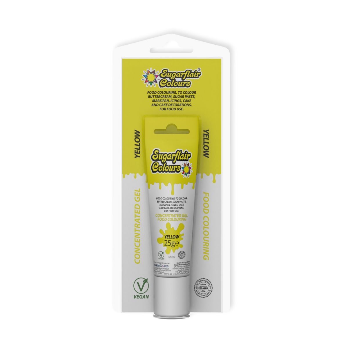Gelfärg - Gul 25g, Sugarflair