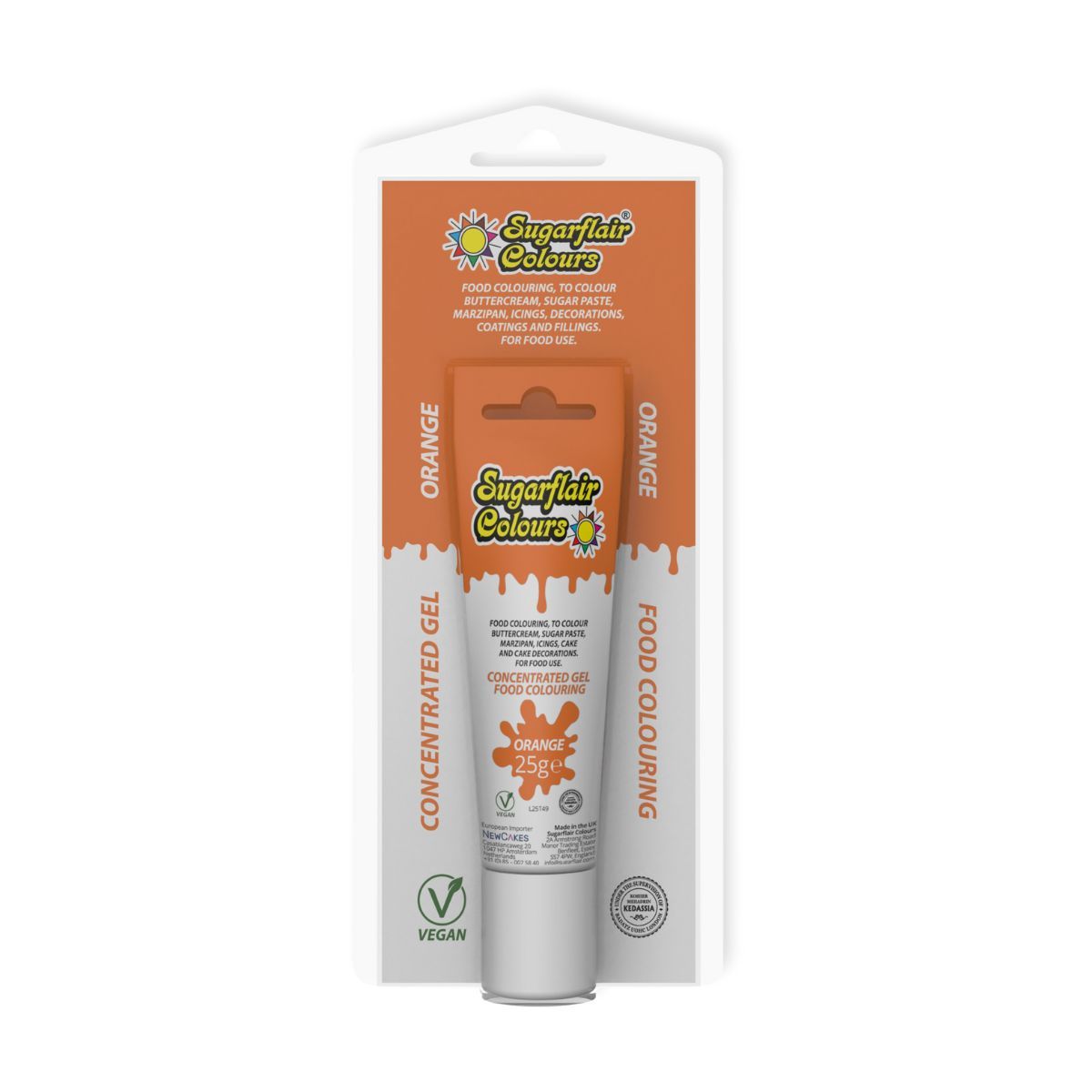 Gelfärg - Orange 25g, Sugarflair