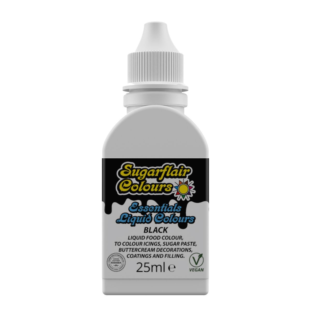 Liquid Colour - Black 25ml, Sugarflair