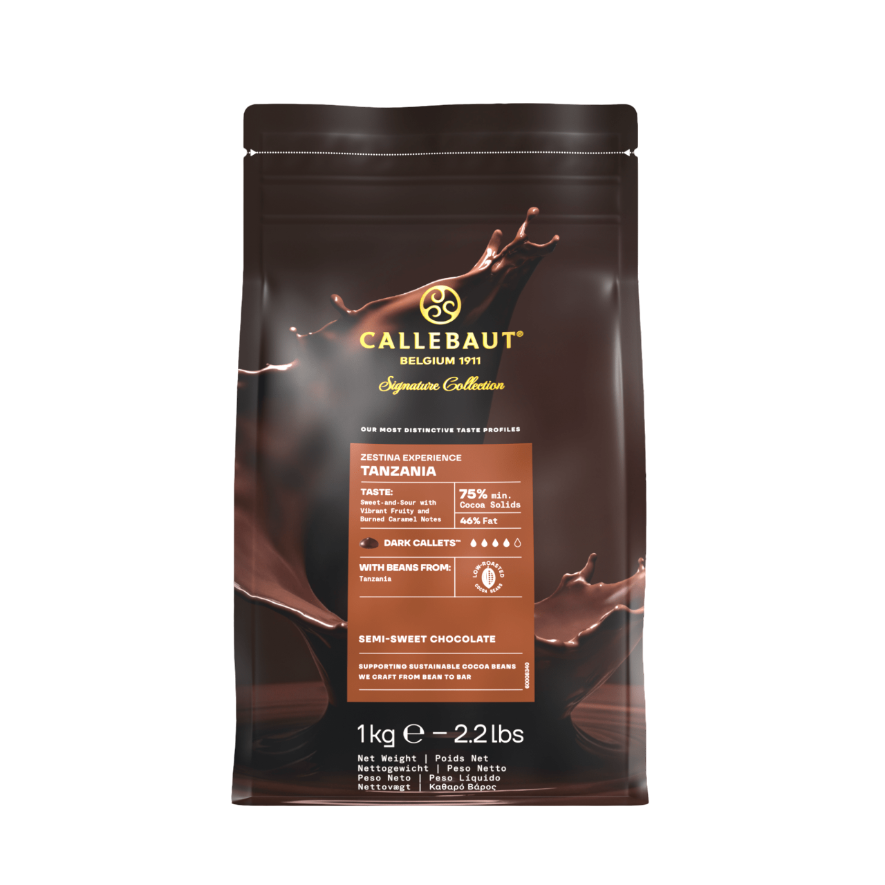 Zestina Tanzania Choklad Mörk - 75%, 1 kg
