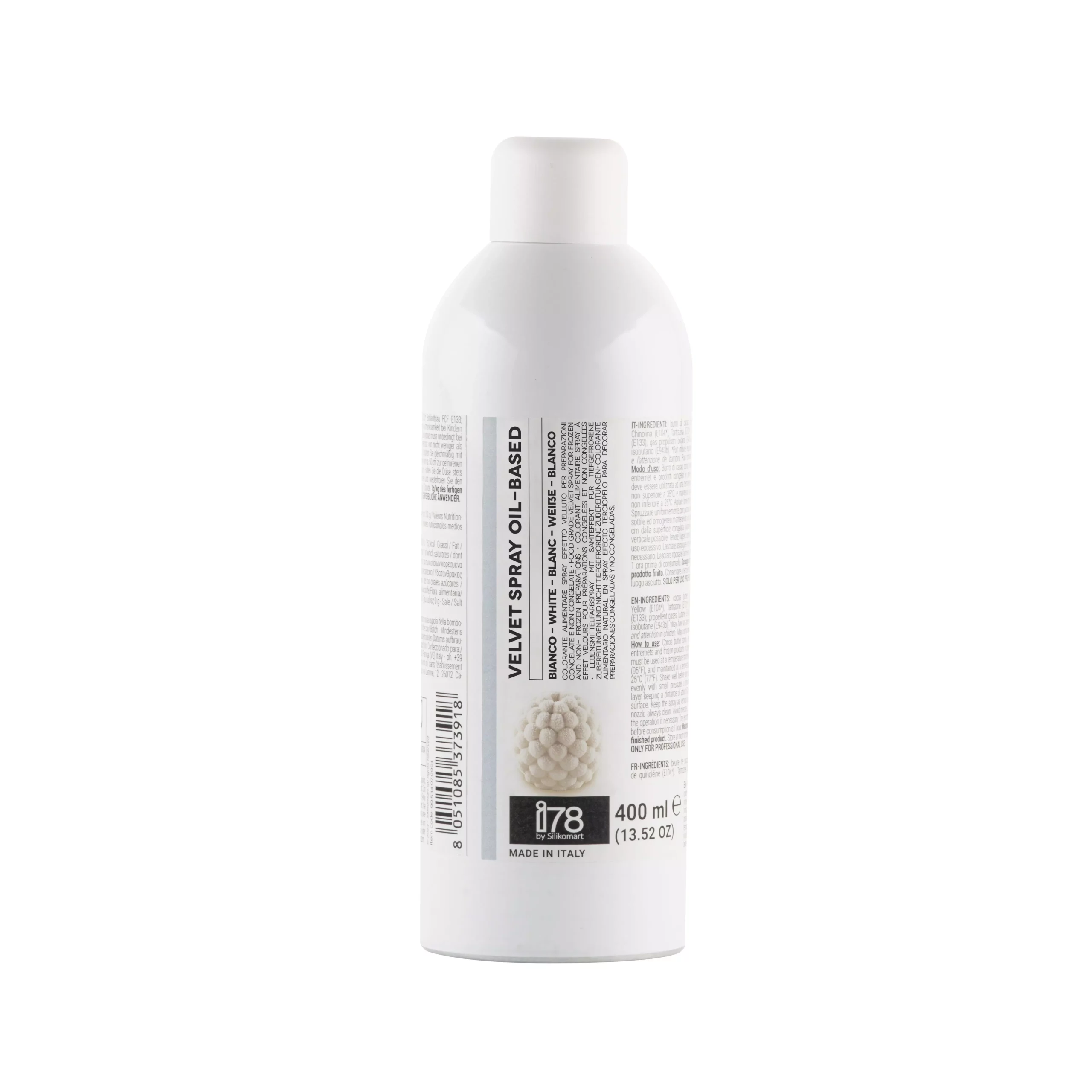 Velvetspray oljebaserad - Vit 400ml, Silikomart Professional