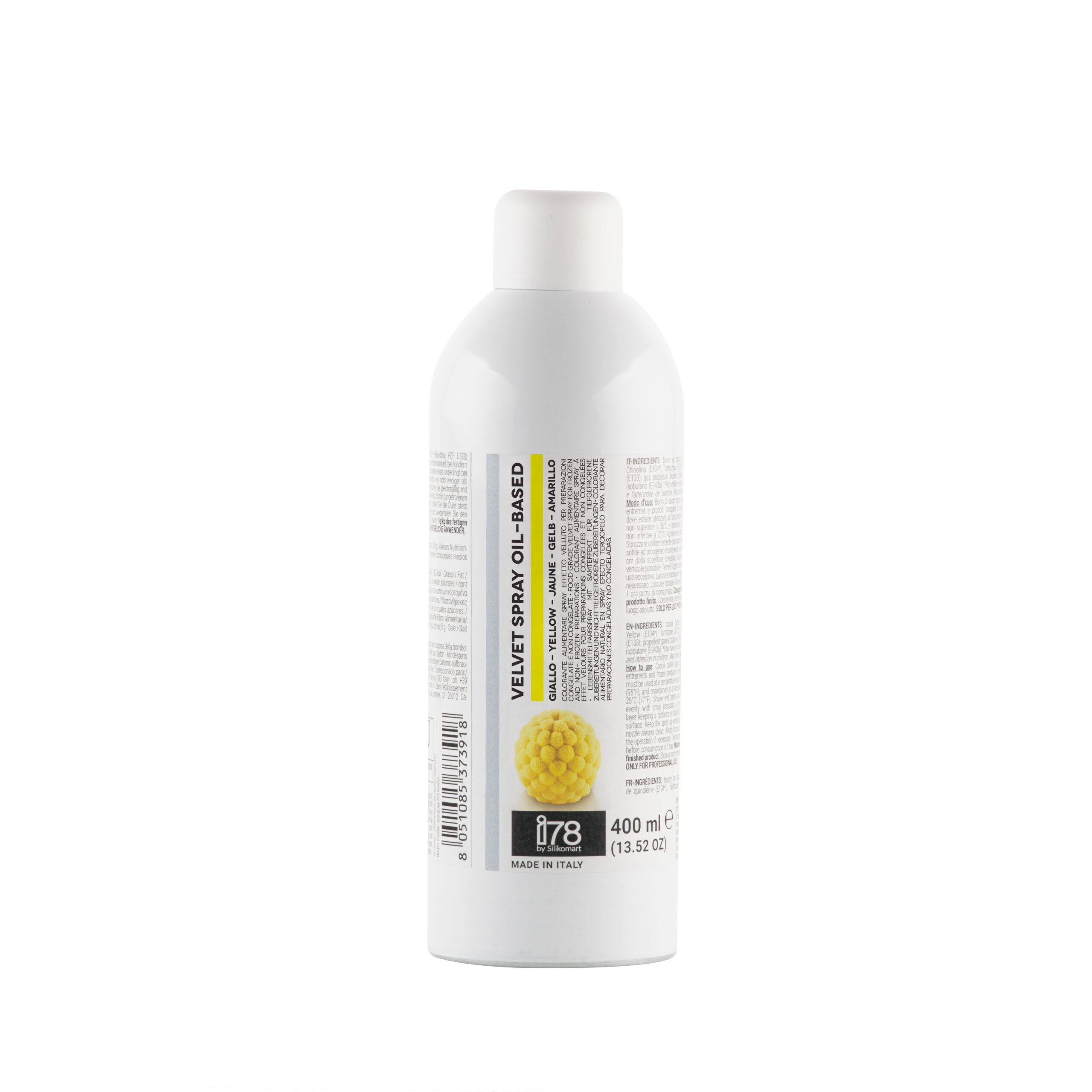 Velvetspray Oil-Based - Gul 400ml, Silikomart Professional