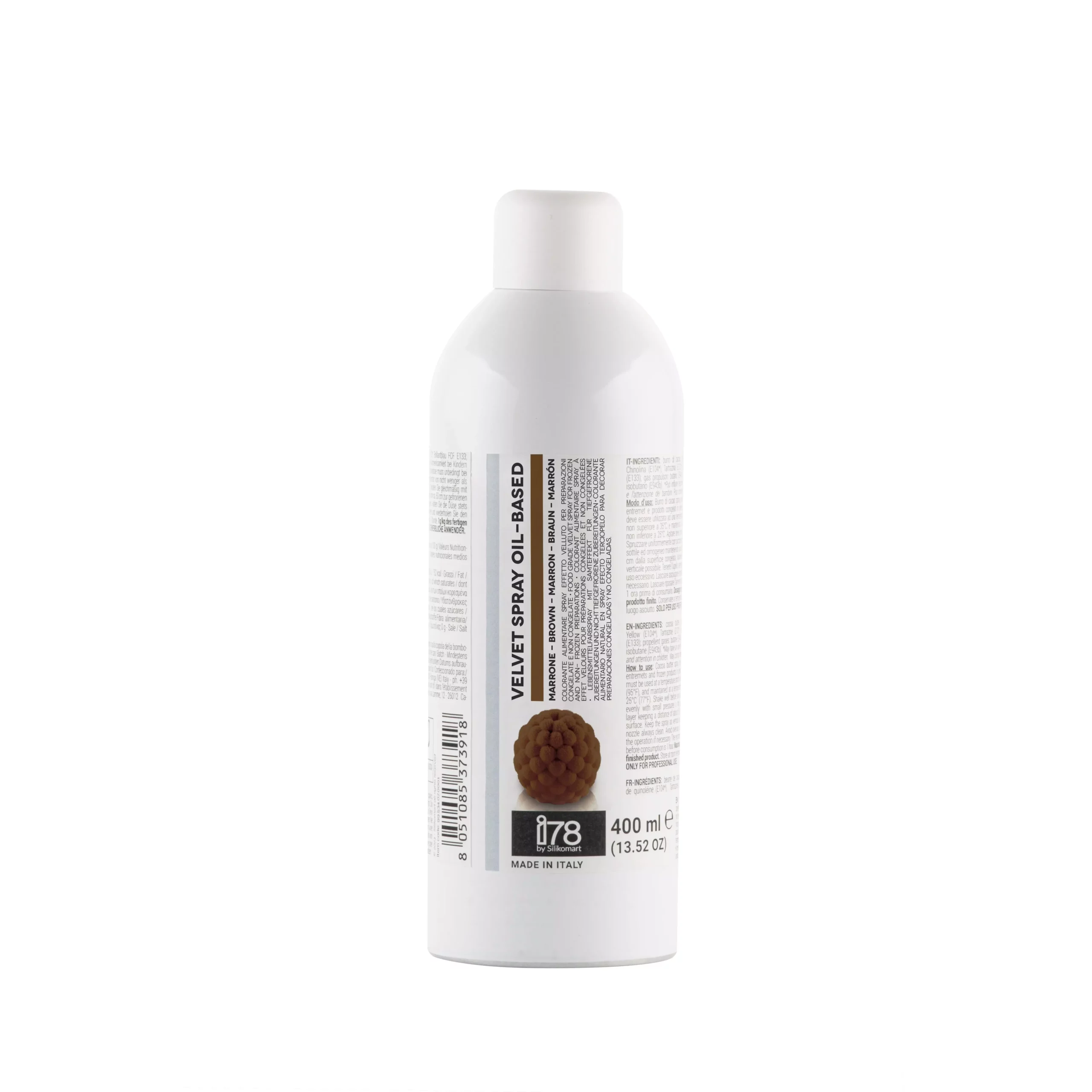 Velvetspray oljebaserad - brun 400 ml, Silikomart Professional