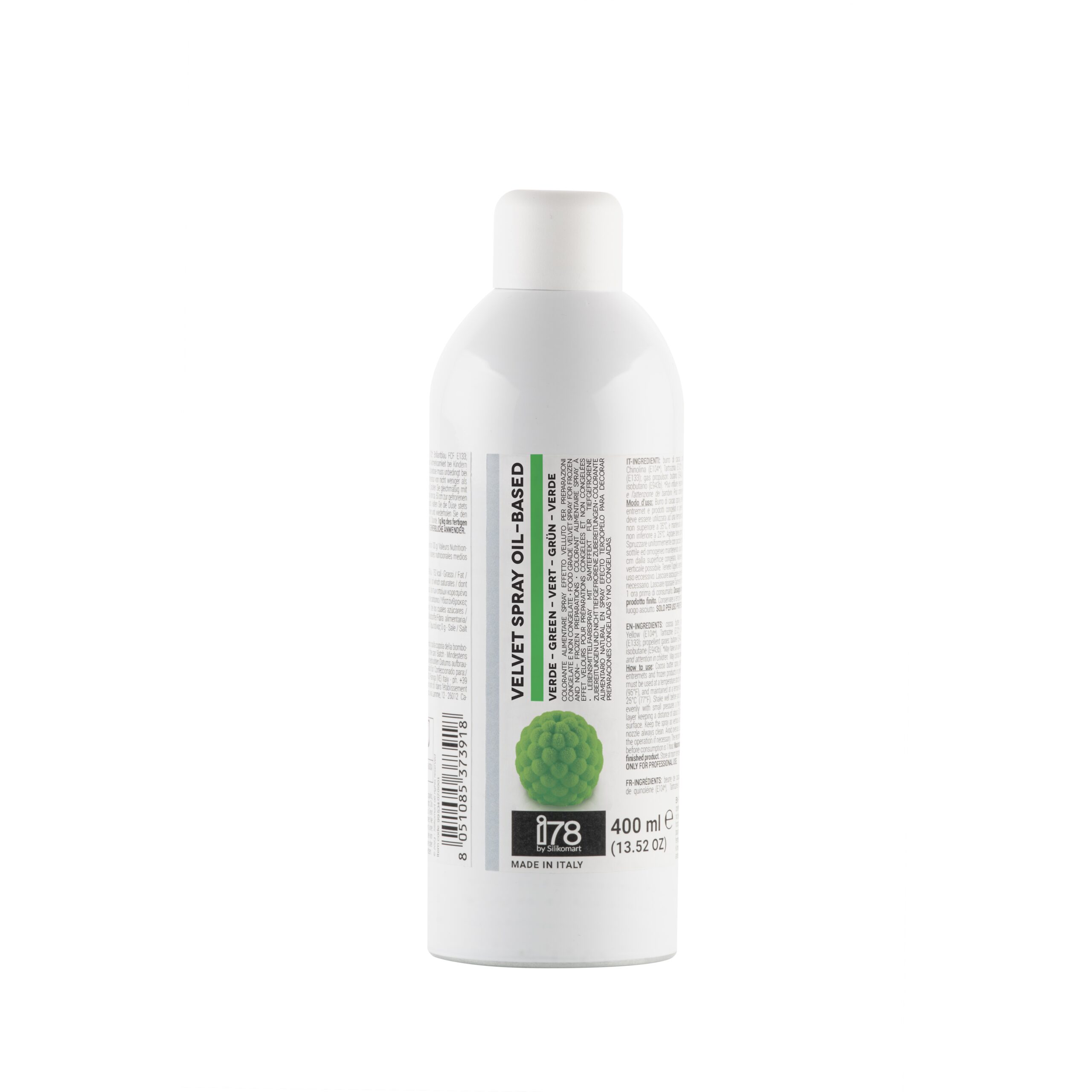 Velvetspray oljebaserad - Grön 400ml, Silikomart Professional