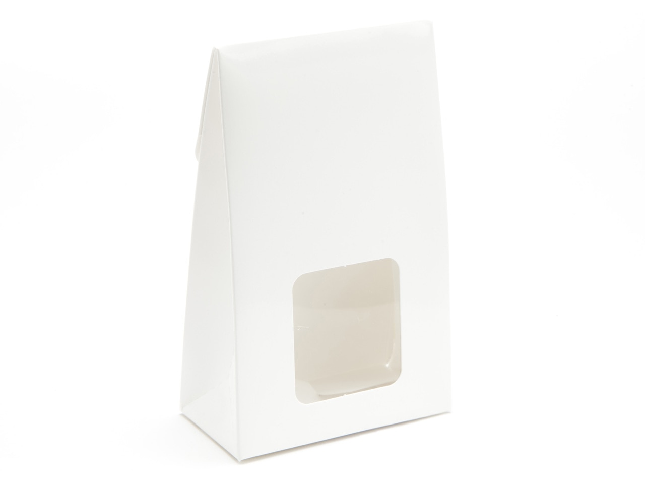 Ask för godsaker med fönster – Vit Small, 3 st.