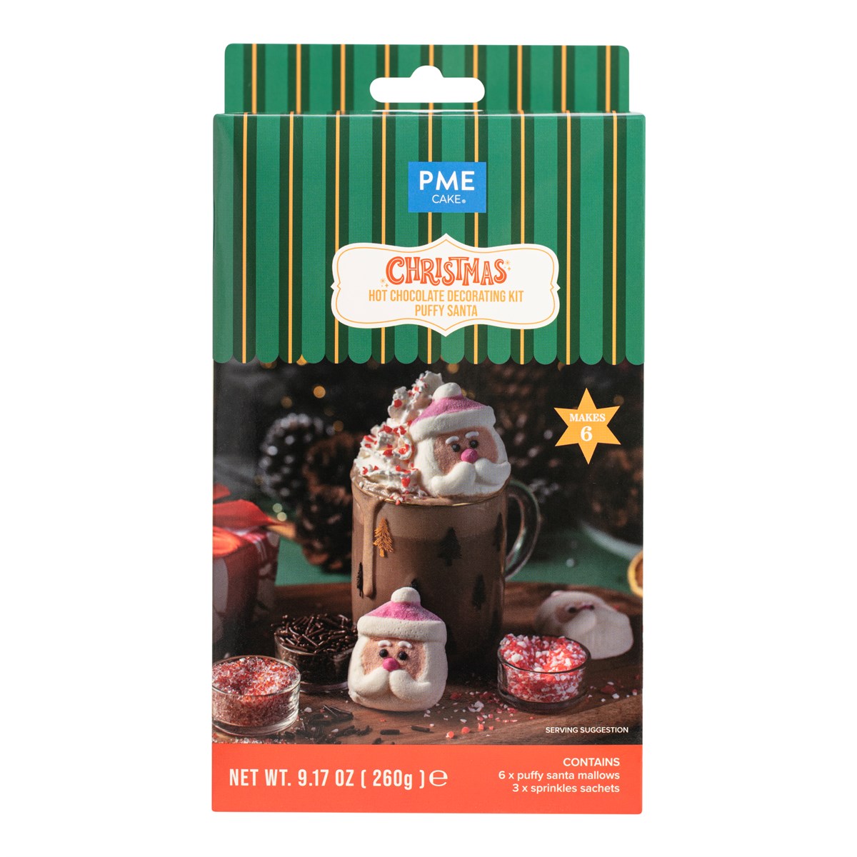 Hot Chocolate Decorating Kit – Puffy Santa 260g, PME