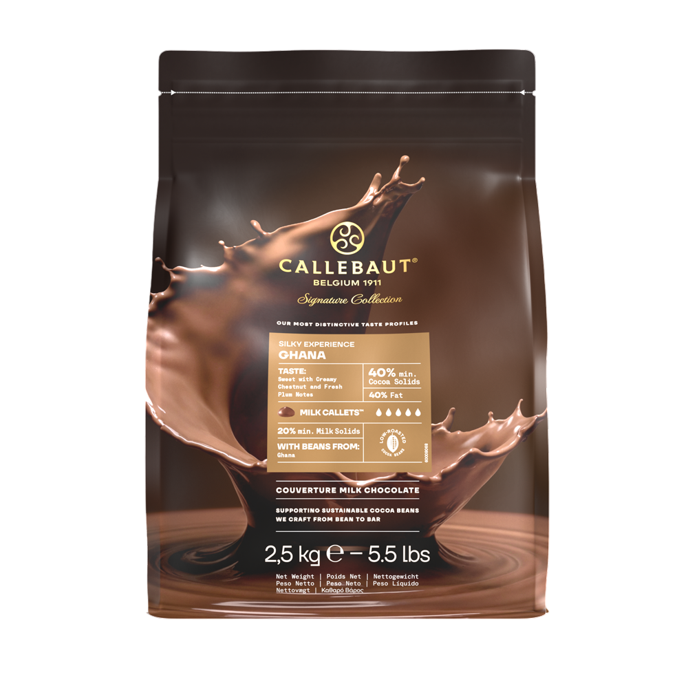 Silky Ghana Chokolade Lys - 40%, 2,5 kg