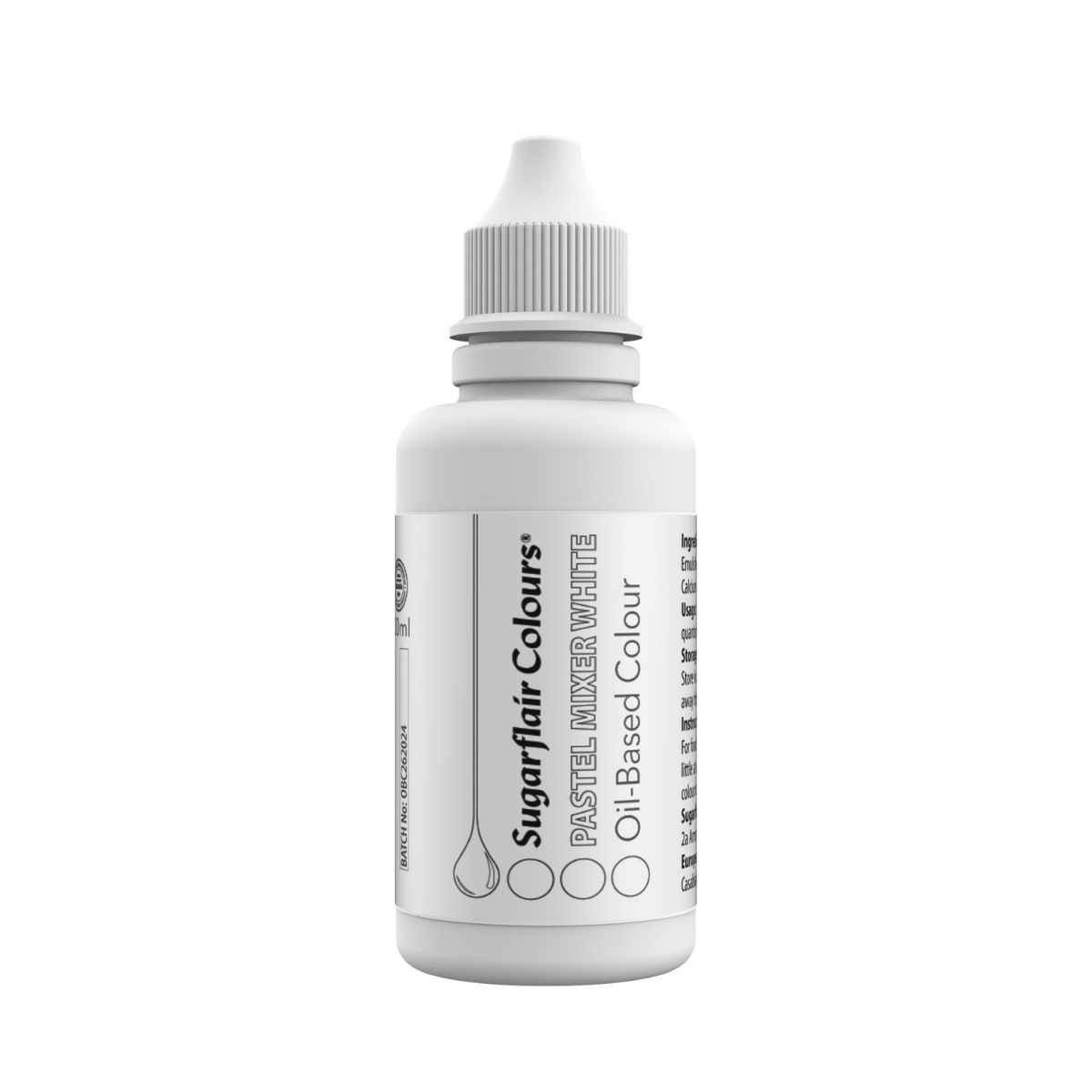 Sugarflair Droppbar färg, White/Mixer – 30 ml