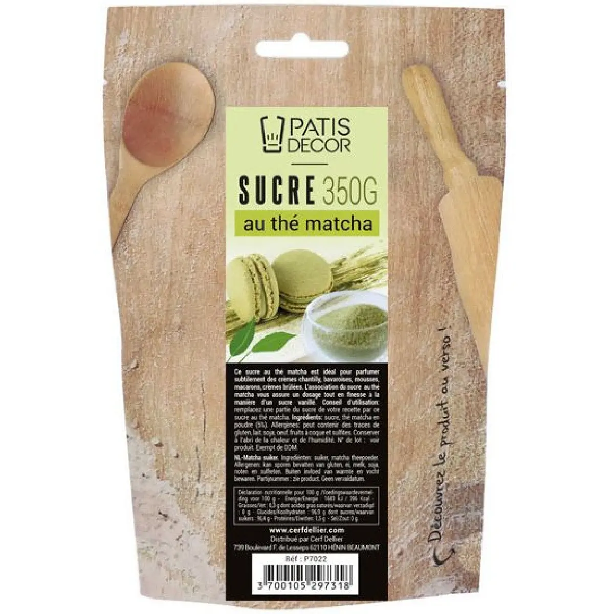 Matcha Sugar - 350 g, Patis Decor